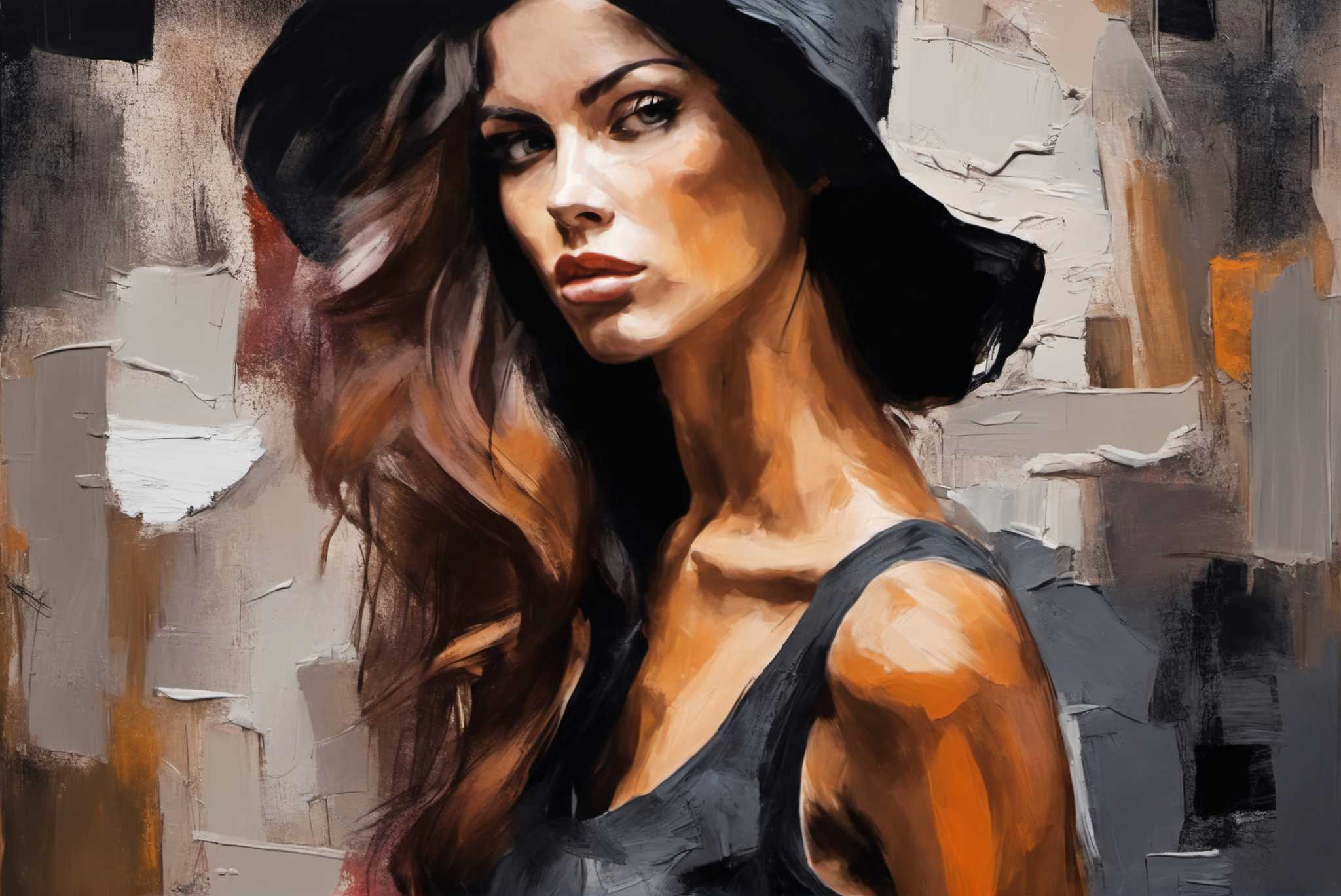 Silhouette of grace: Elegant woman art with fashionable lady print, in a room with great design, canvas prints, and artisan decor. The art can be printed on poster, framed poster, canvas, metal, acrylic or wood, exclusively at WallArtZen. Find this exact print at https://wallartzen.com/waz150