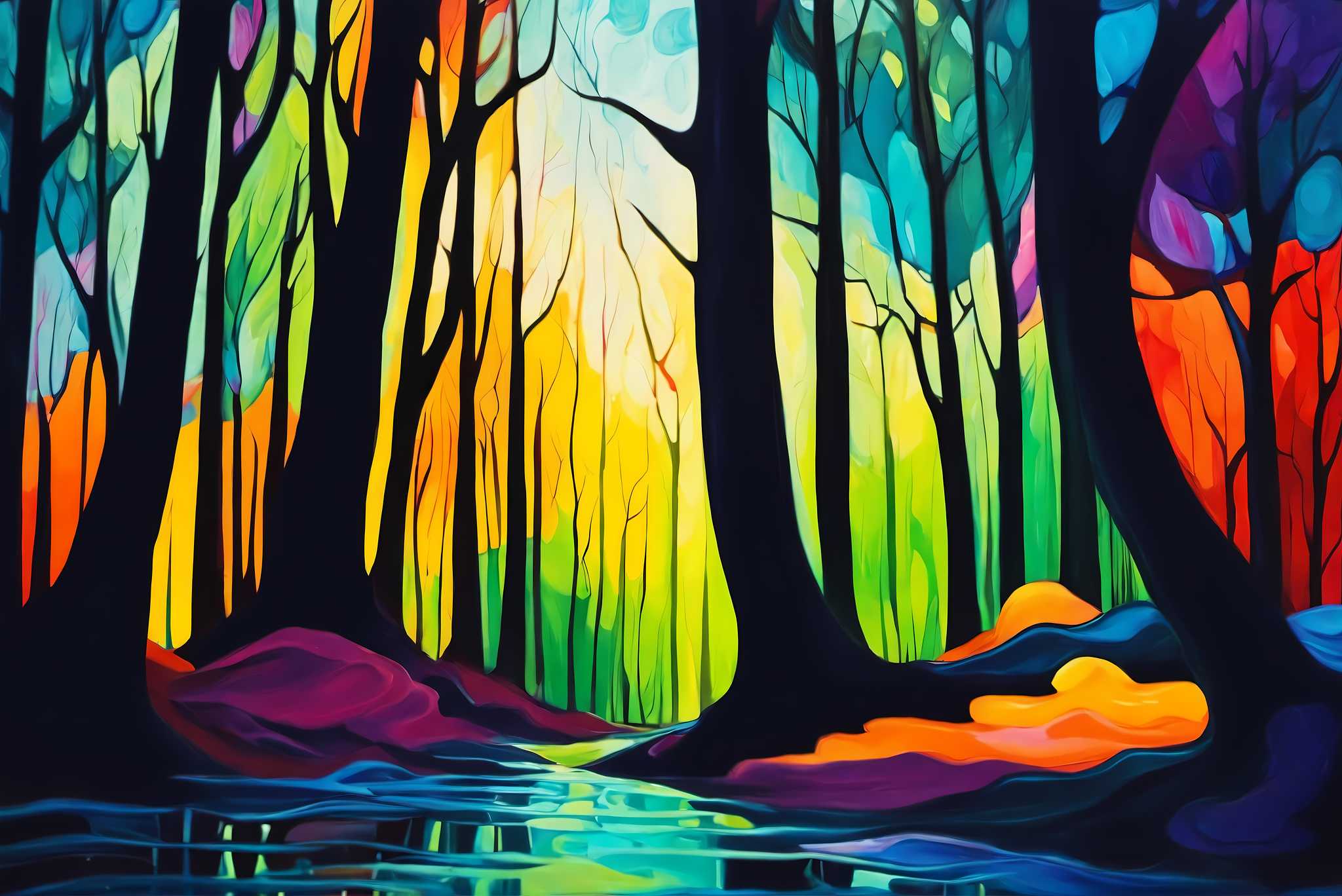 Forest whispers sonata: Nature art with botanical illustrations, in a room with classic elegance, fine art prints, and elegant home goods. The art can be printed on poster, framed poster, canvas, metal, acrylic or wood, exclusively at WallArtZen. Find this exact print at https://wallartzen.com/waz155