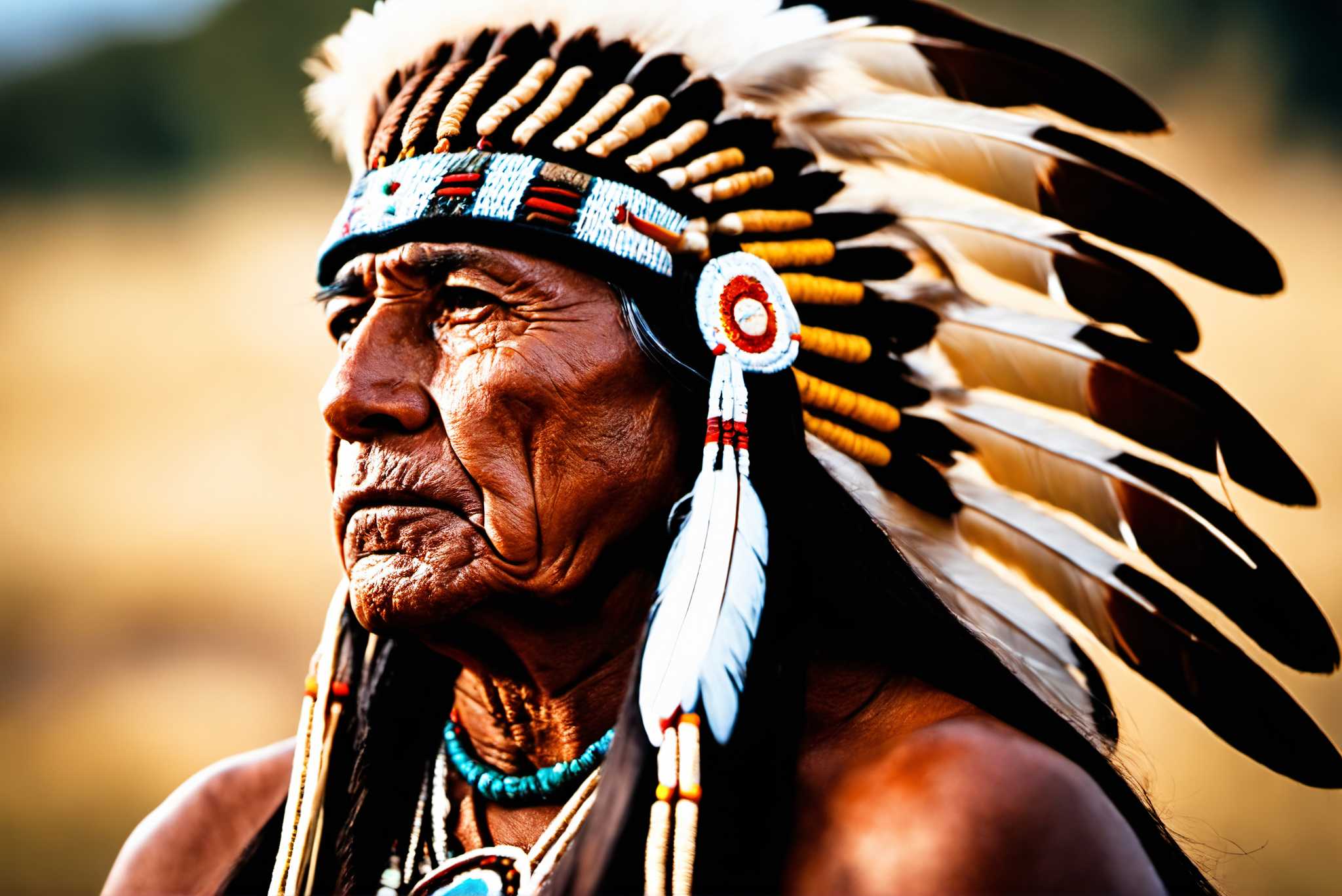 Eagle eye reverie: Native american art with native american sculptures, in a room with urban design, wall art, and home styling items. The art can be printed on poster, framed poster, canvas, metal, acrylic or wood, exclusively at WallArtZen. Find this exact print at https://wallartzen.com/waz163