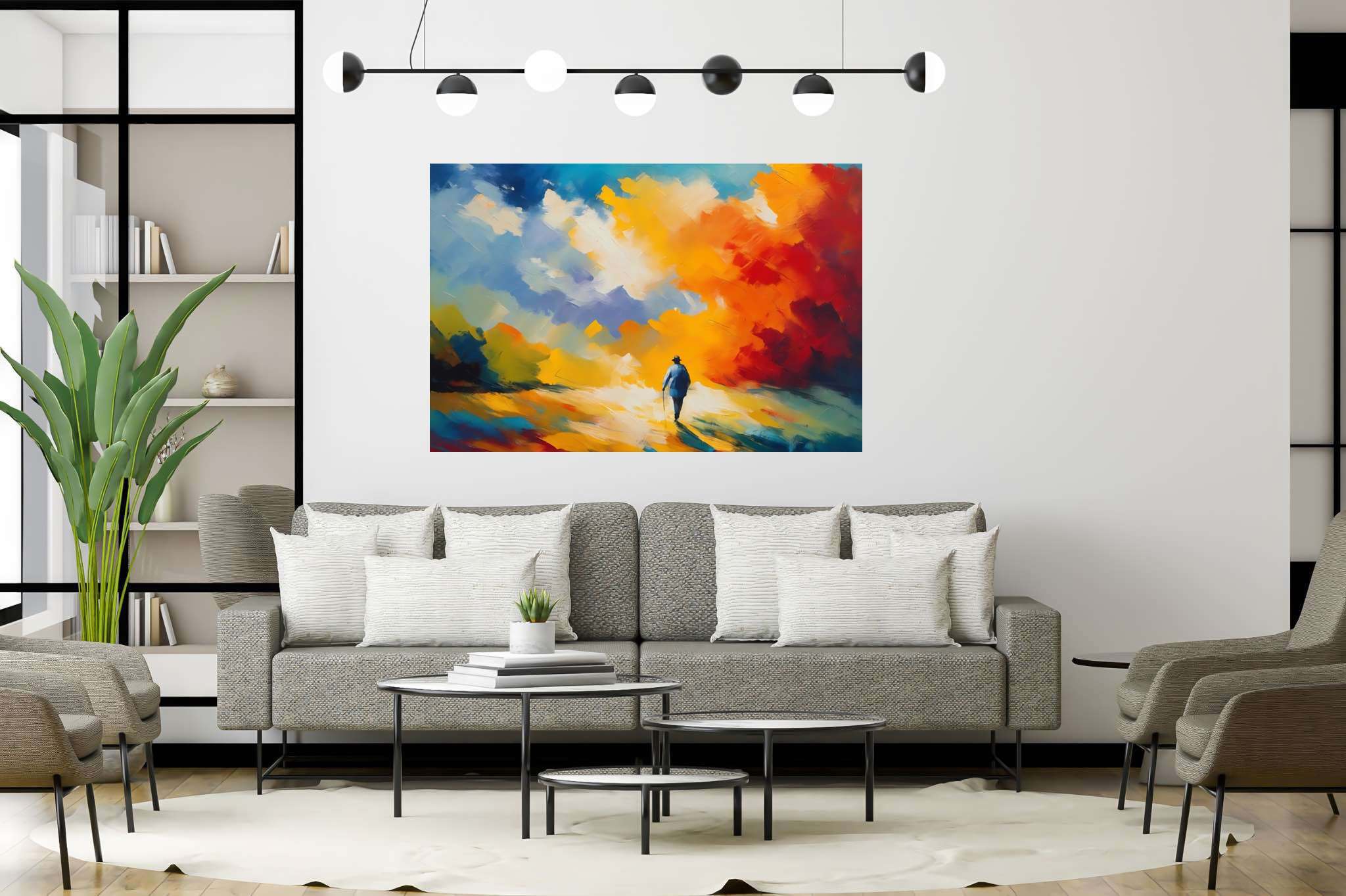 Dreamscape cantata: Surreal art with surreal art, in a room with artistic style, bespoke art designs, and designer furniture. The art can be printed on poster, framed poster, canvas, metal, acrylic or wood, exclusively at WallArtZen. Find this exact print at https://wallartzen.com/waz201