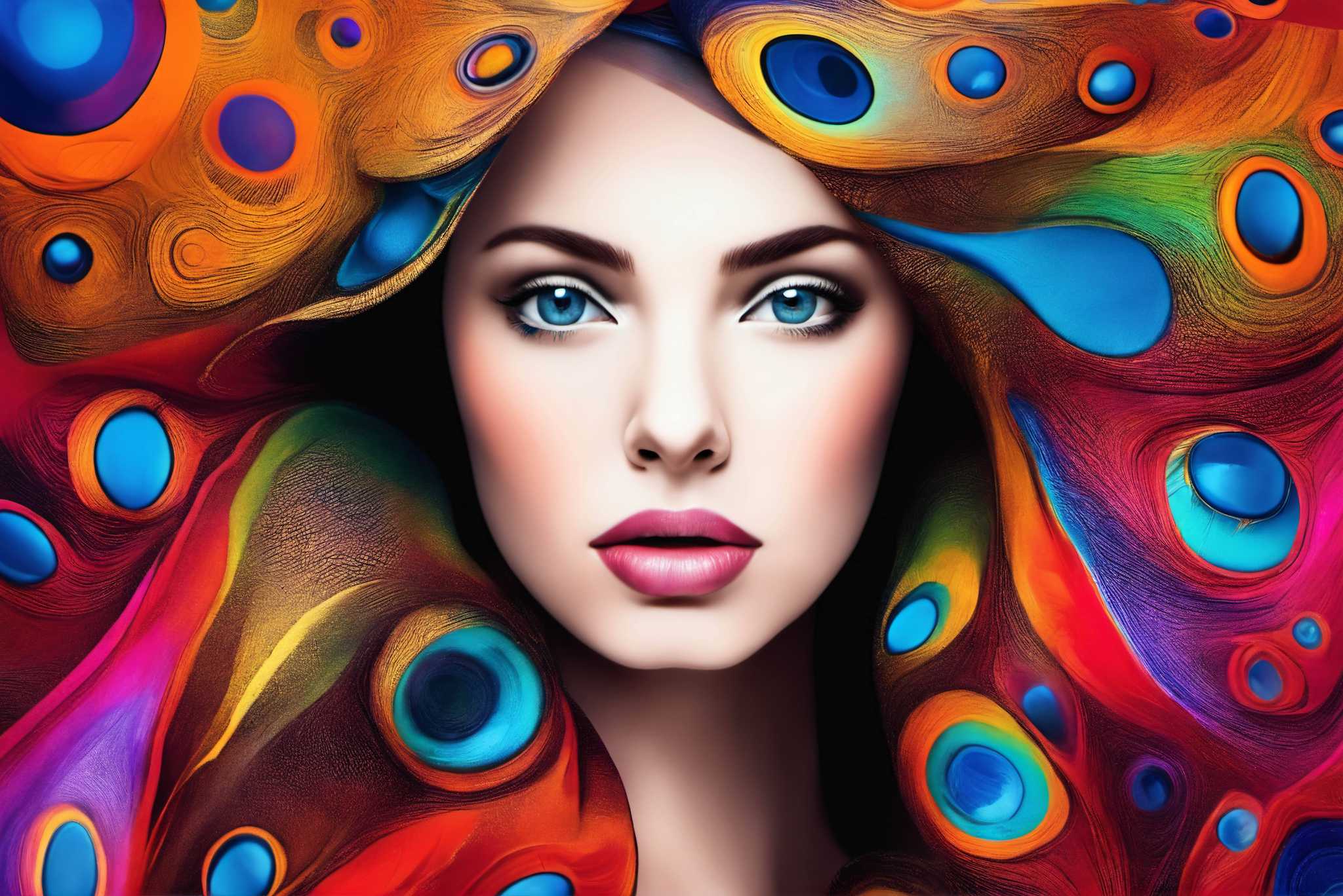 Plumage and soul embrace: Peacock art with nature-inspired art, in a room with modern style, gallery-quality artwork, and luxe decor. The art can be printed on poster, framed poster, canvas, metal, acrylic or wood, exclusively at WallArtZen. Find this exact print at https://wallartzen.com/waz252