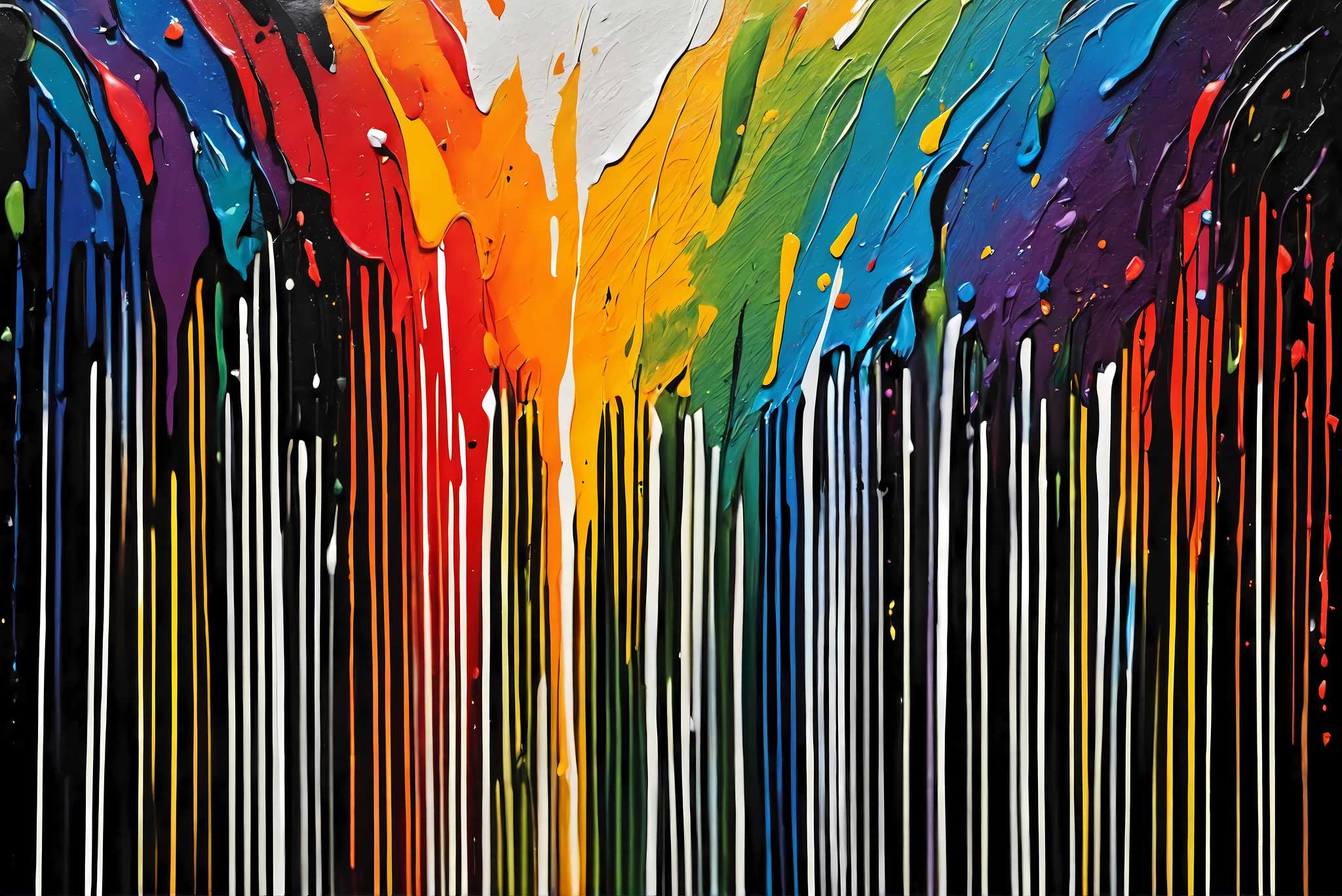 Chromatic rhapsody: Abstract art with unique artwork, in a room with chic decor, wall art, and home styling items. The art can be printed on poster, framed poster, canvas, metal, acrylic or wood, exclusively at WallArtZen. Find this exact print at https://wallartzen.com/waz260