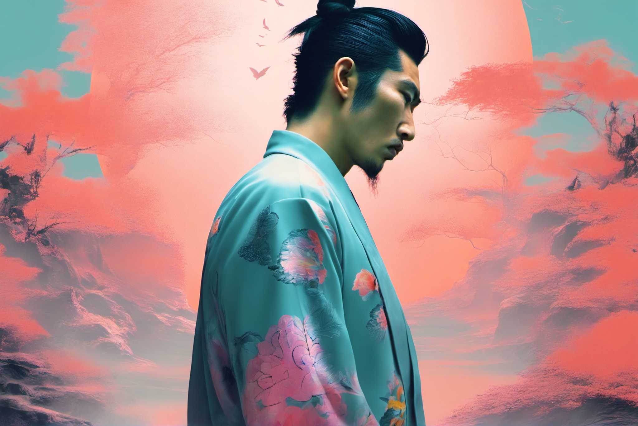 Butterfly kimono dreams: Whimsical butterfly art with vibrant butterfly illustrations, in a room with modern style, gallery-quality artwork, and decorative pieces. The art can be printed on poster, framed poster, canvas, metal, acrylic or wood, exclusively at WallArtZen. Find this exact print at https://wallartzen.com/waz261