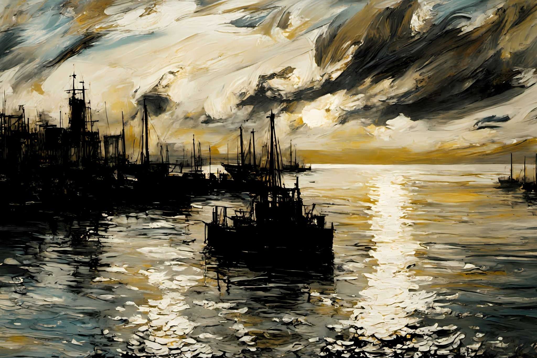Amber horizons afloat: Serenity art with mindfulness, in a room with urban design, framed art, and artisan decor. The art can be printed on poster, framed poster, canvas, metal, acrylic or wood, exclusively at WallArtZen. Find this exact print at https://wallartzen.com/waz293