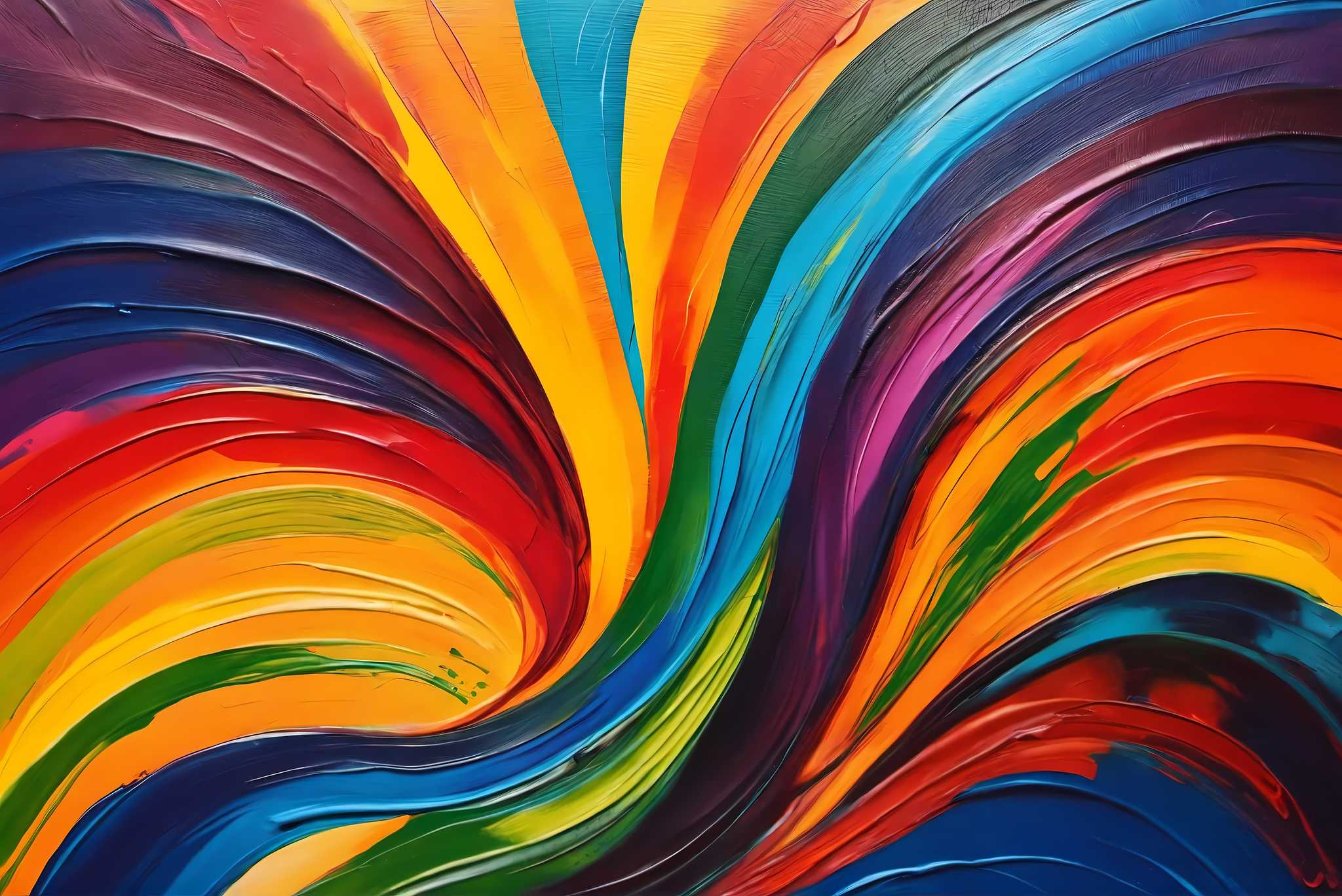 Chroma carousel: Vibrant art with vibrant brushstrokes, in a room with classic elegance, fine art prints, and home styling items. The art can be printed on poster, framed poster, canvas, metal, acrylic or wood, exclusively at WallArtZen. Find this exact print at https://wallartzen.com/waz315