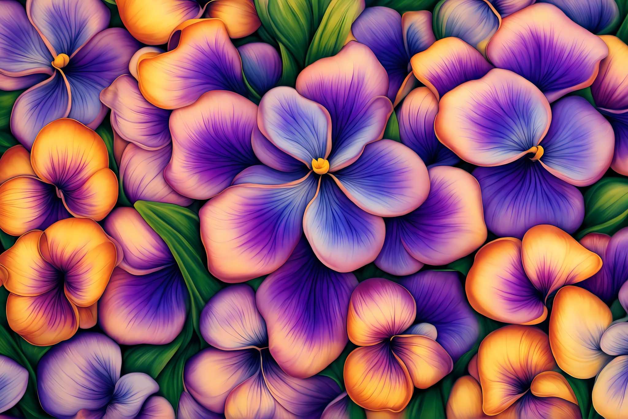 Bloom symphony serenade: Vibrant flower garden art with blooming garden artwork, in a room with urban design, fine art prints, and stylish accessories. The art can be printed on poster, framed poster, canvas, metal, acrylic or wood, exclusively at WallArtZen. Find this exact print at https://wallartzen.com/waz317