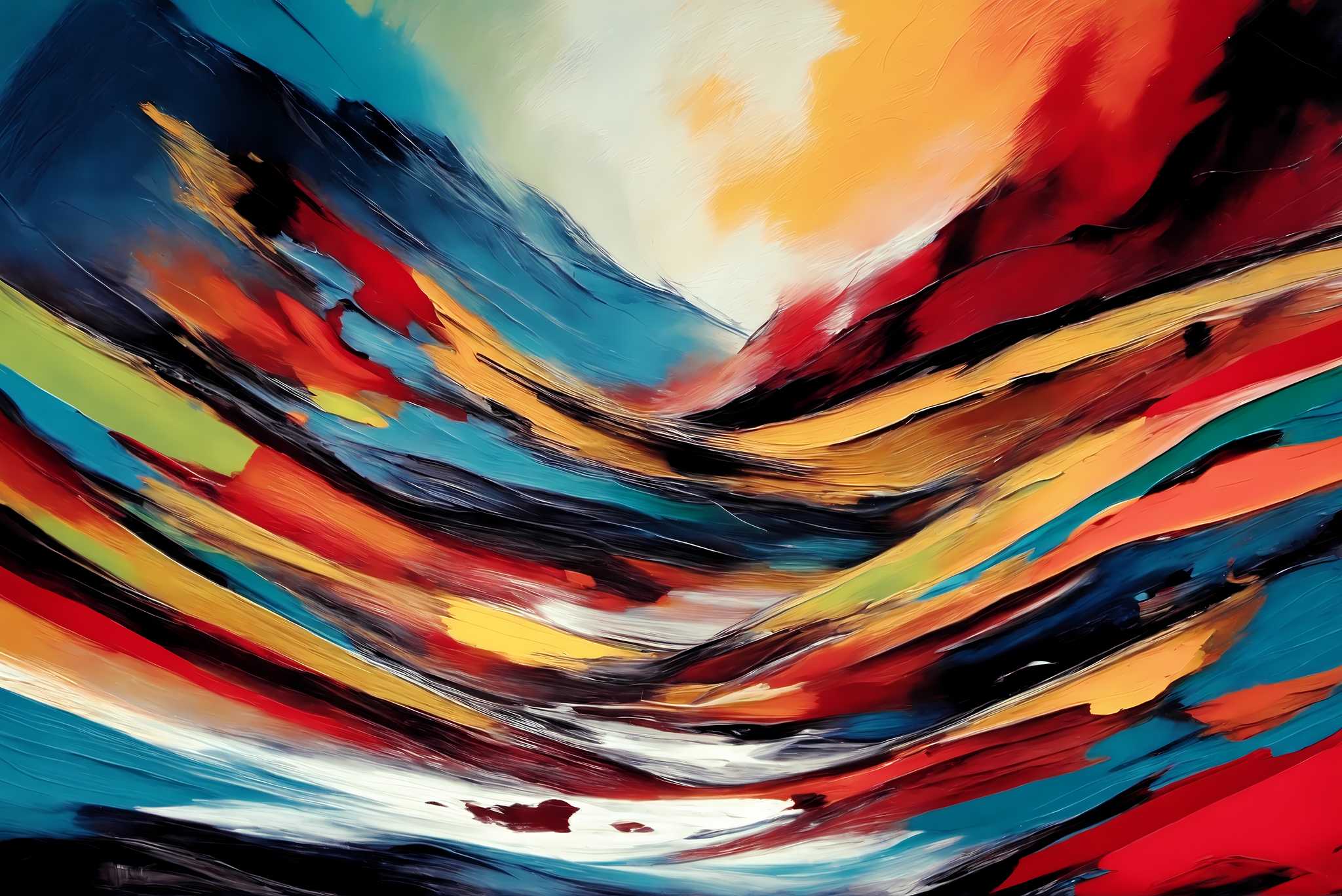 Chroma summit dreams: Vibrant art with dynamic illustrations, in a room with artistic style, canvas prints, and artisan decor. The art can be printed on poster, framed poster, canvas, metal, acrylic or wood, exclusively at WallArtZen. Find this exact print at https://wallartzen.com/waz63