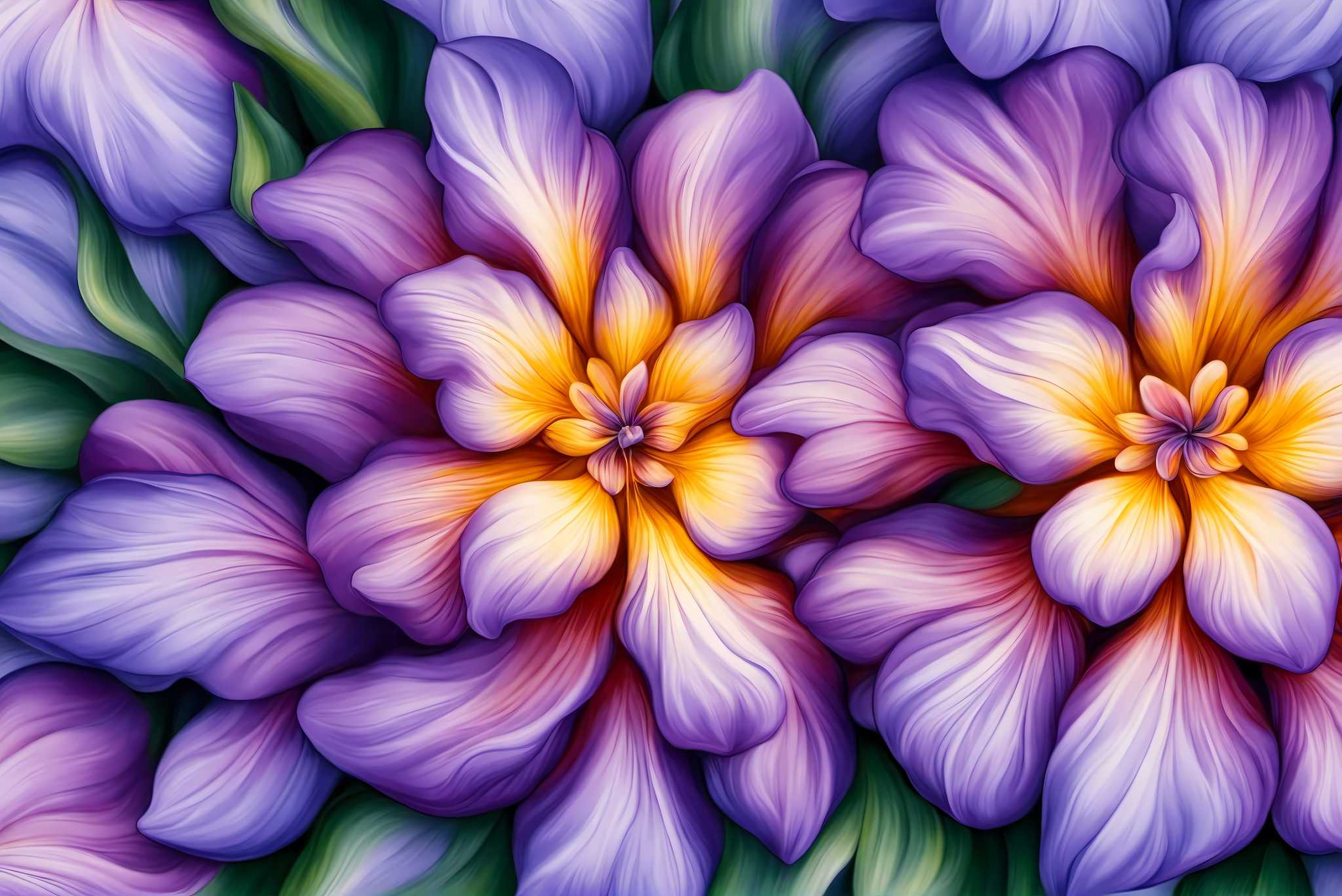 Bloom harmonics: Vibrant floral art with vibrant floral designs, in a room with urban design, digital art pieces, and home styling items. The art can be printed on poster, framed poster, canvas, metal, acrylic or wood, exclusively at WallArtZen. Find this exact print at https://wallartzen.com/waz139