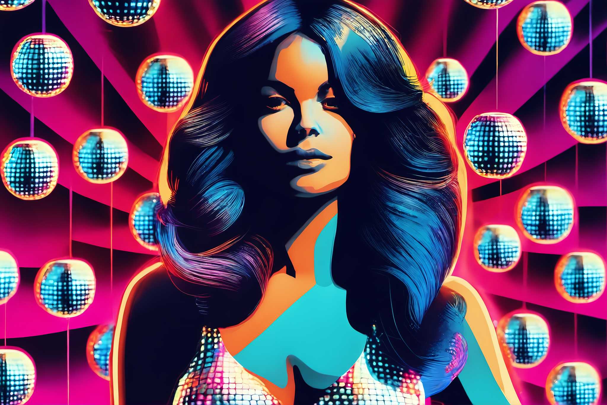 Veiled gazes of midnight: Mysterious woman art with mysterious woman art, in a room with minimalist approach, photographic wall art, and artisan decor. The art can be printed on poster, framed poster, canvas, metal, acrylic or wood, exclusively at WallArtZen. Find this exact print at https://wallartzen.com/waz156