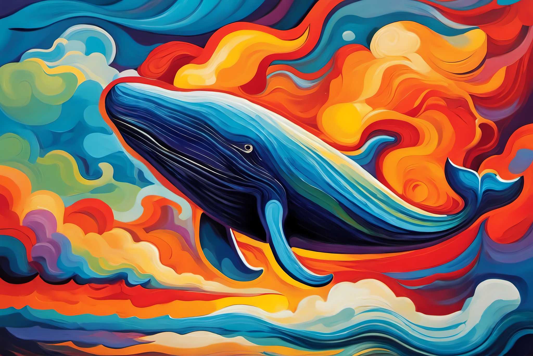 Abyssal reverie: Vibrant ocean art with oceanic abstract art, in a room with elegant layout, fine art prints, and artisan decor. The art can be printed on poster, framed poster, canvas, metal, acrylic or wood, exclusively at WallArtZen. Find this exact print at https://wallartzen.com/waz186