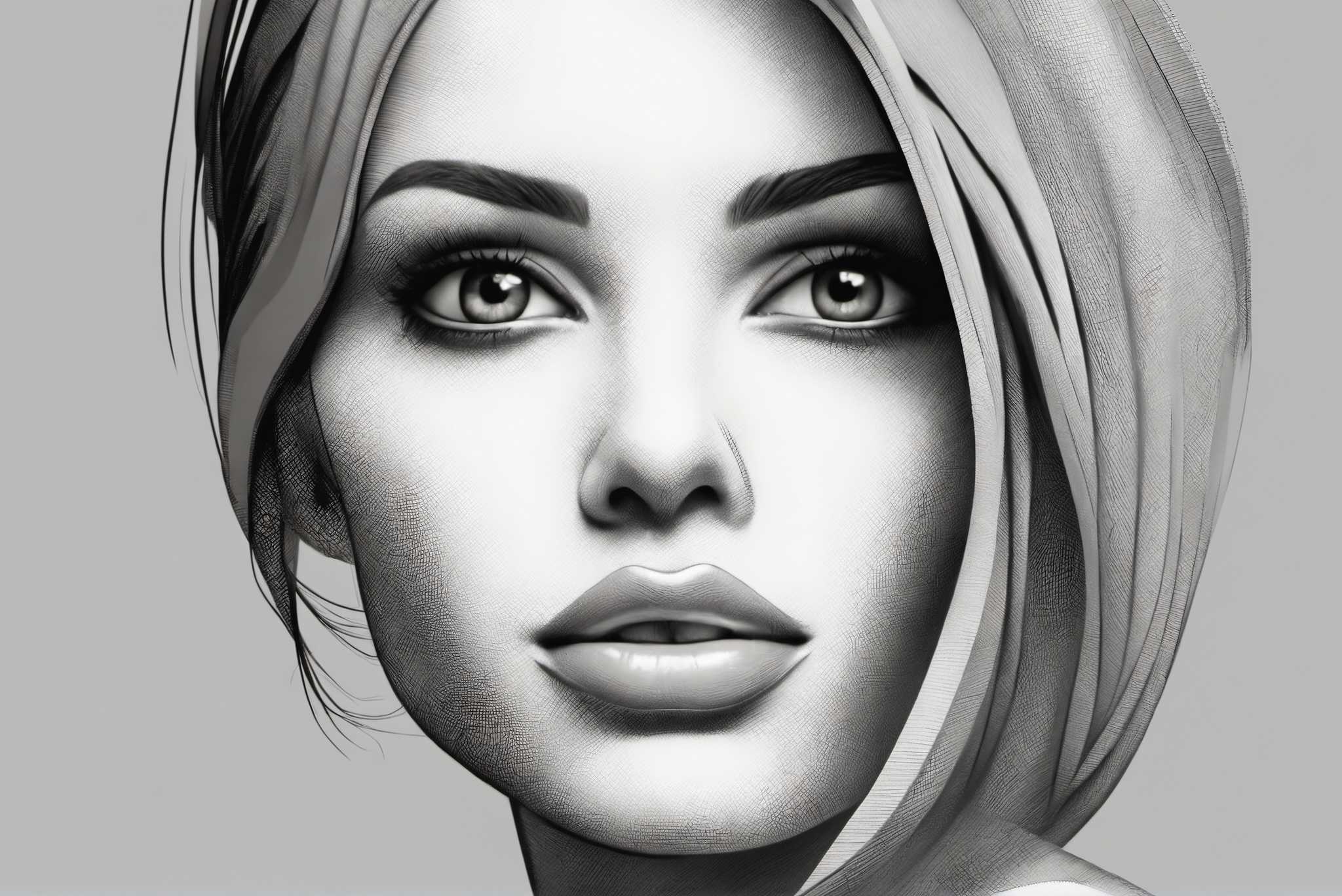 Golden gaze reverie: Blonde portrait art with blonde portrait, in a room with minimalist approach, framed art, and elegant home goods. The art can be printed on poster, framed poster, canvas, metal, acrylic or wood, exclusively at WallArtZen. Find this exact print at https://wallartzen.com/waz187