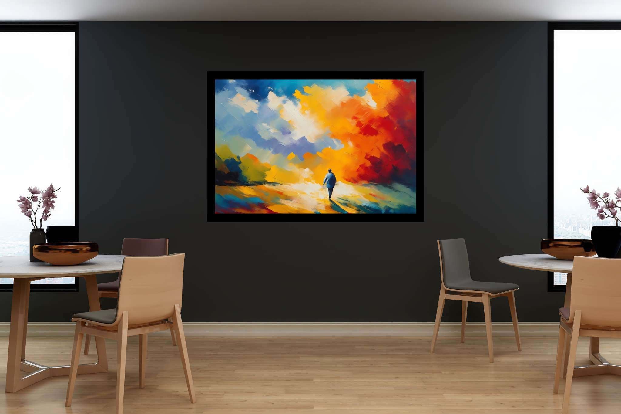 Dreamscape cantata: Surreal art with bizarre, in a room with minimalist approach, canvas prints, and elegant home goods. The art can be printed on poster, framed poster, canvas, metal, acrylic or wood, exclusively at WallArtZen. Find this exact print at https://wallartzen.com/waz201