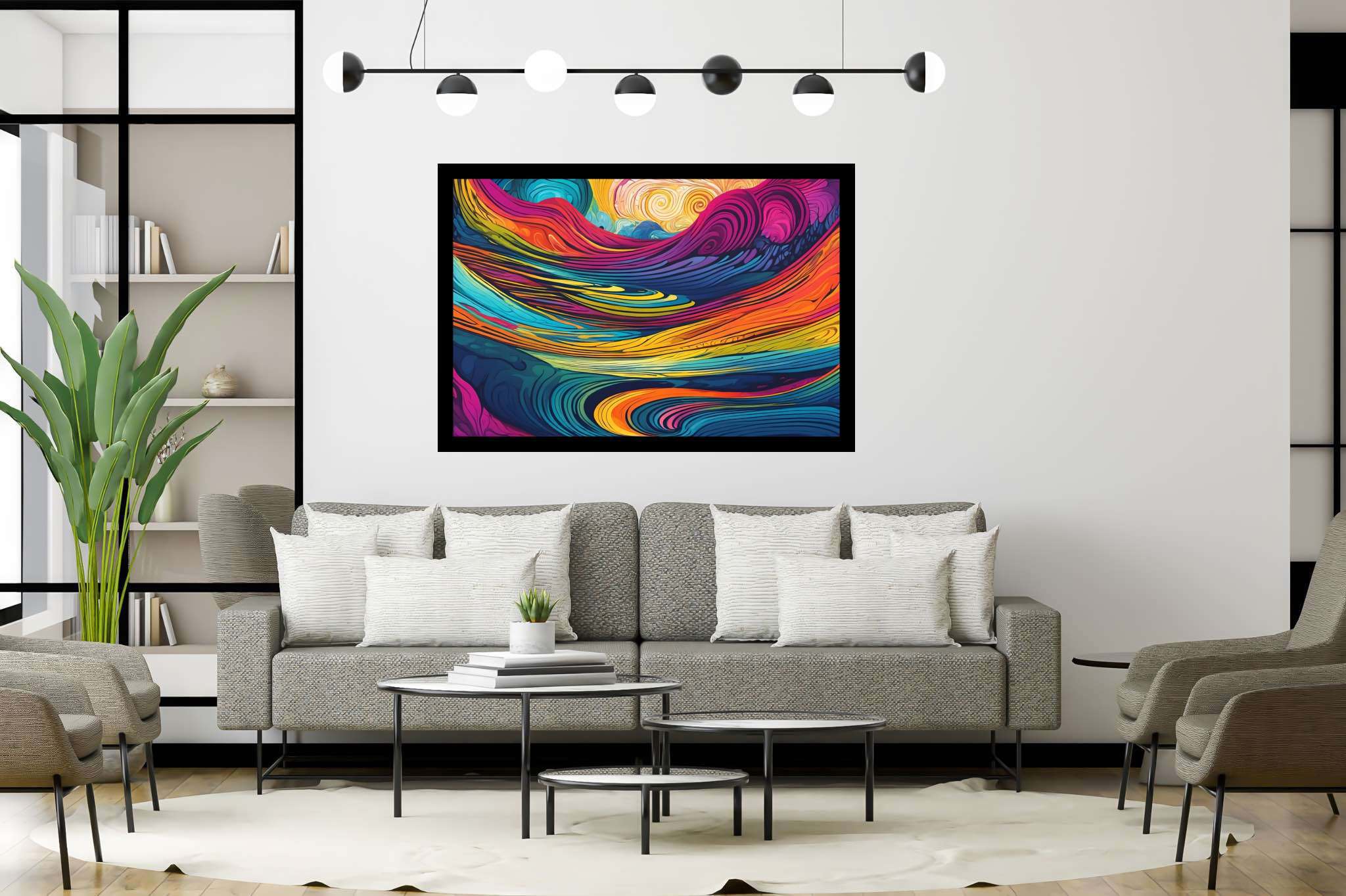 Crimson crown summit: Vibrant sunset art with vibrant sunset canvas prints, in a room with artistic style, framed art, and artisan decor. The art can be printed on poster, framed poster, canvas, metal, acrylic or wood, exclusively at WallArtZen. Find this exact print at https://wallartzen.com/waz211