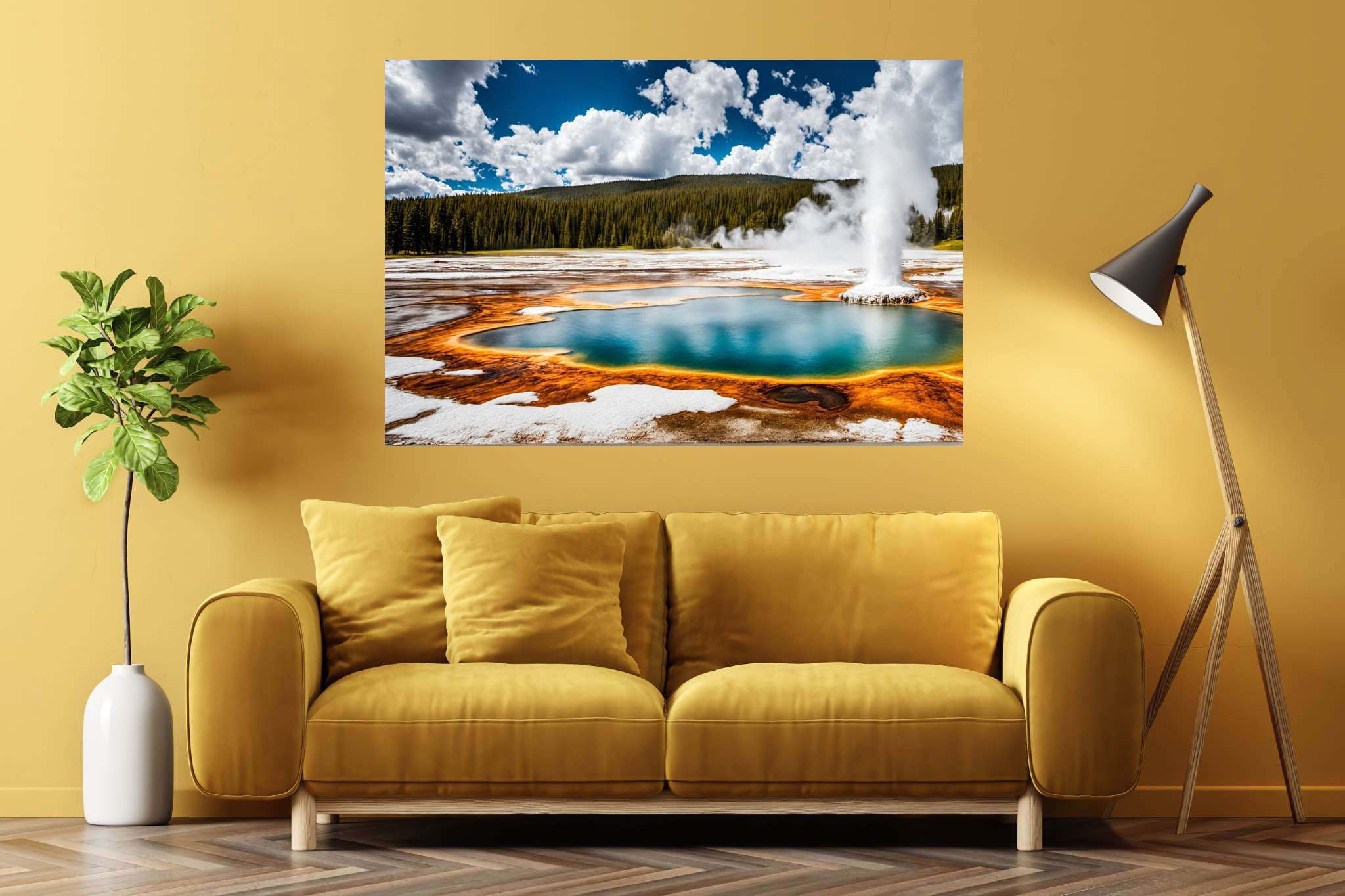Aqua serenata: Geyser art with abstract, in a room with contemporary flair, bespoke art designs, and elegant home goods. The art can be printed on poster, framed poster, canvas, metal, acrylic or wood, exclusively at WallArtZen. Find this exact print at https://wallartzen.com/waz248