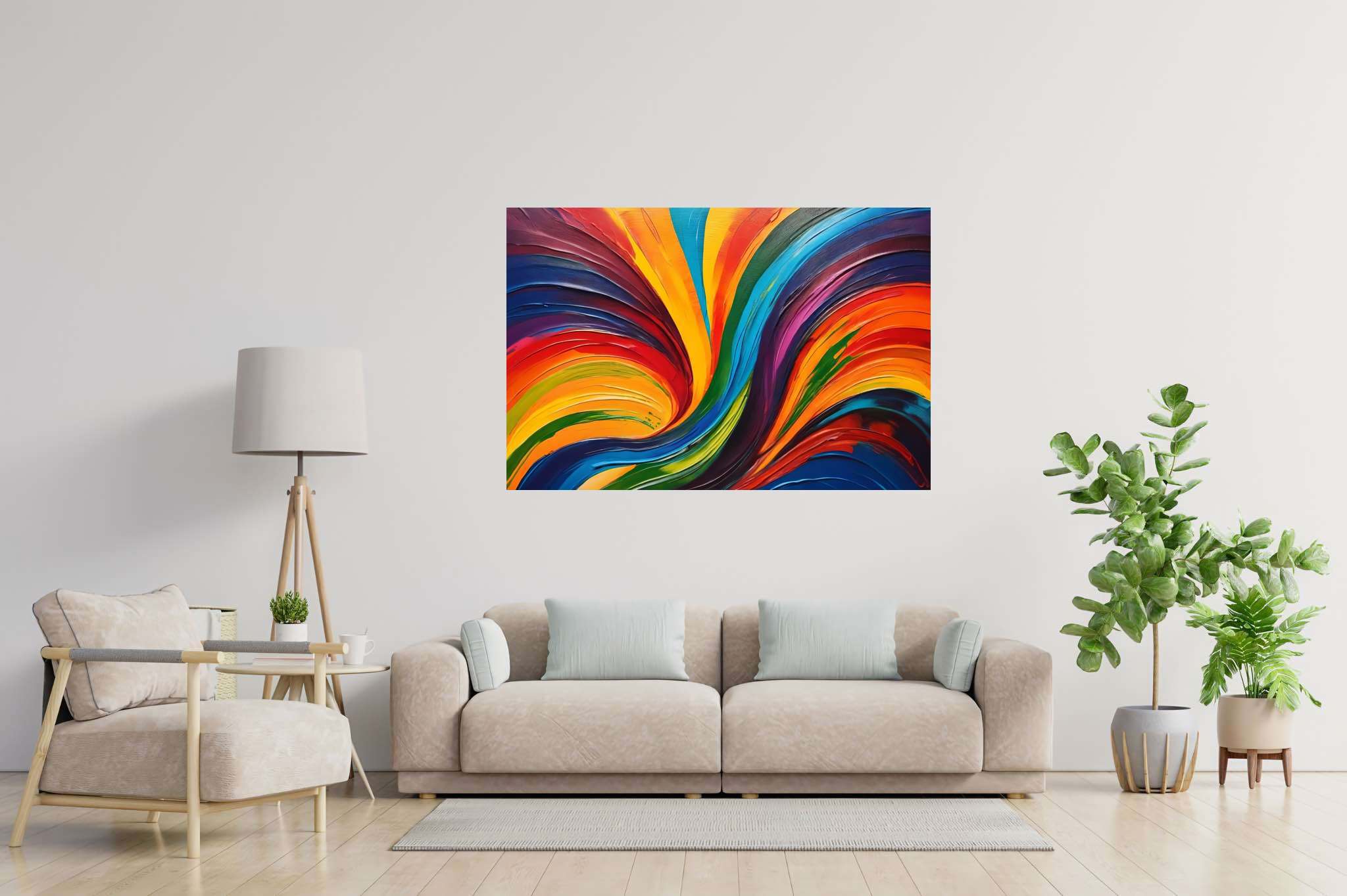 Chroma carousel: Vibrant art with vibrant contemporary art, in a room with urban design, bespoke art designs, and decorative pieces. The art can be printed on poster, framed poster, canvas, metal, acrylic or wood, exclusively at WallArtZen. Find this exact print at https://wallartzen.com/waz315