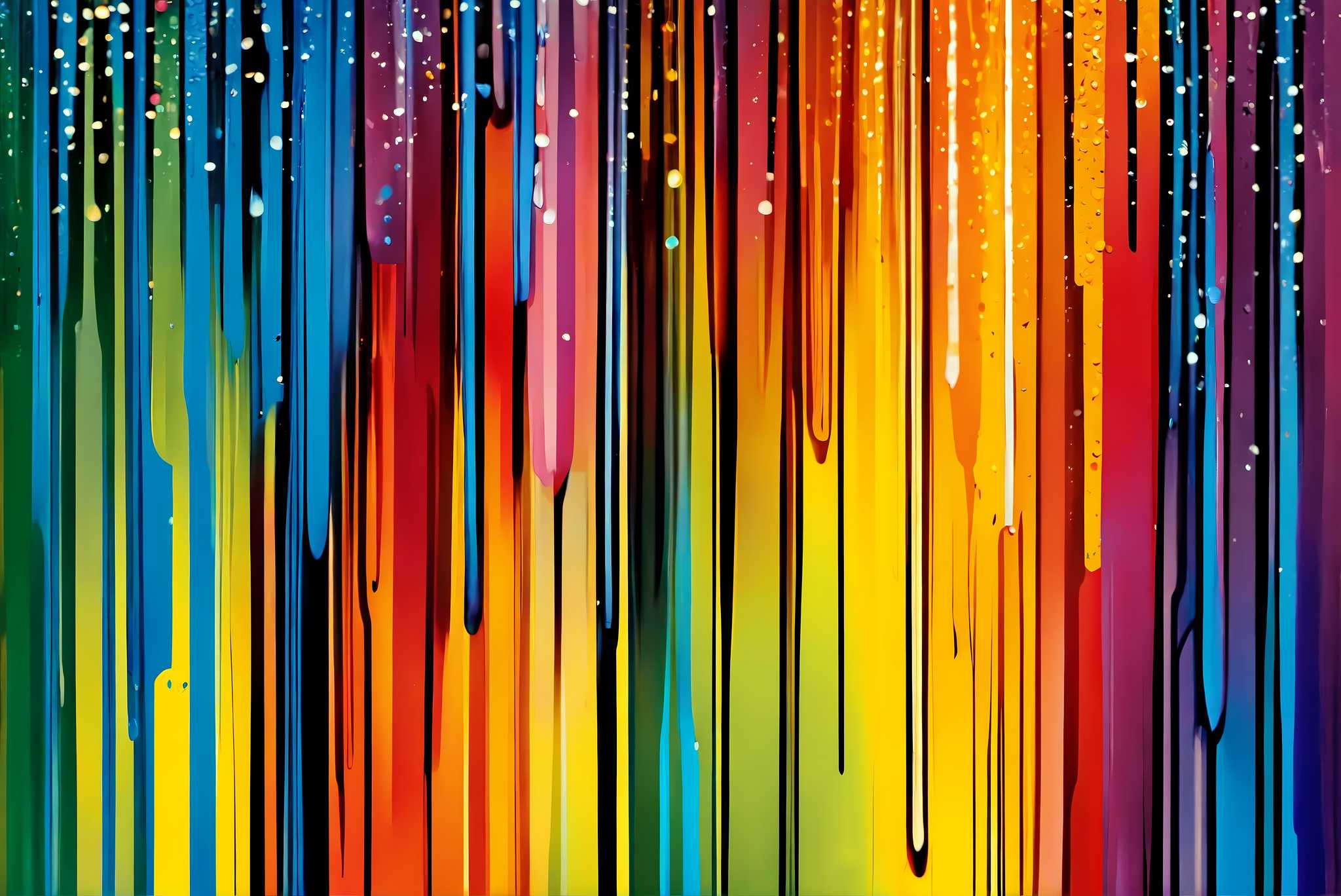 Chromatic symphony unleashed: Colorful abstract art with vibrant art pieces, in a room with elegant layout, wall hangings, and elegant home goods. The art can be printed on poster, framed poster, canvas, metal, acrylic or wood, exclusively at WallArtZen. Find this exact print at https://wallartzen.com/waz54