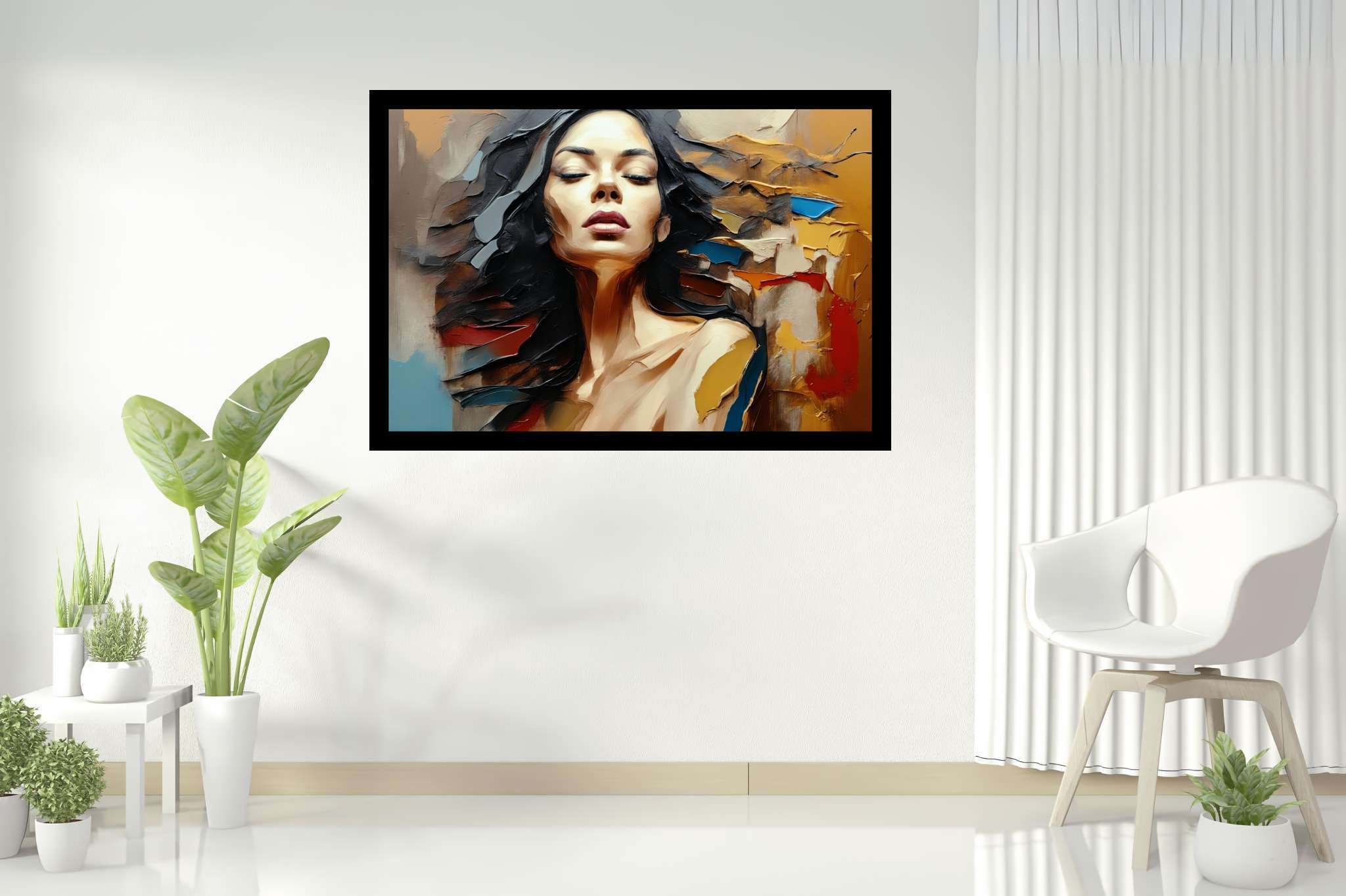 Silent musings of solitude: Contemplation art with philosophical expressions, in a room with urban design, framed art, and home styling items. The art can be printed on poster, framed poster, canvas, metal, acrylic or wood, exclusively at WallArtZen. Find this exact print at https://wallartzen.com/waz61